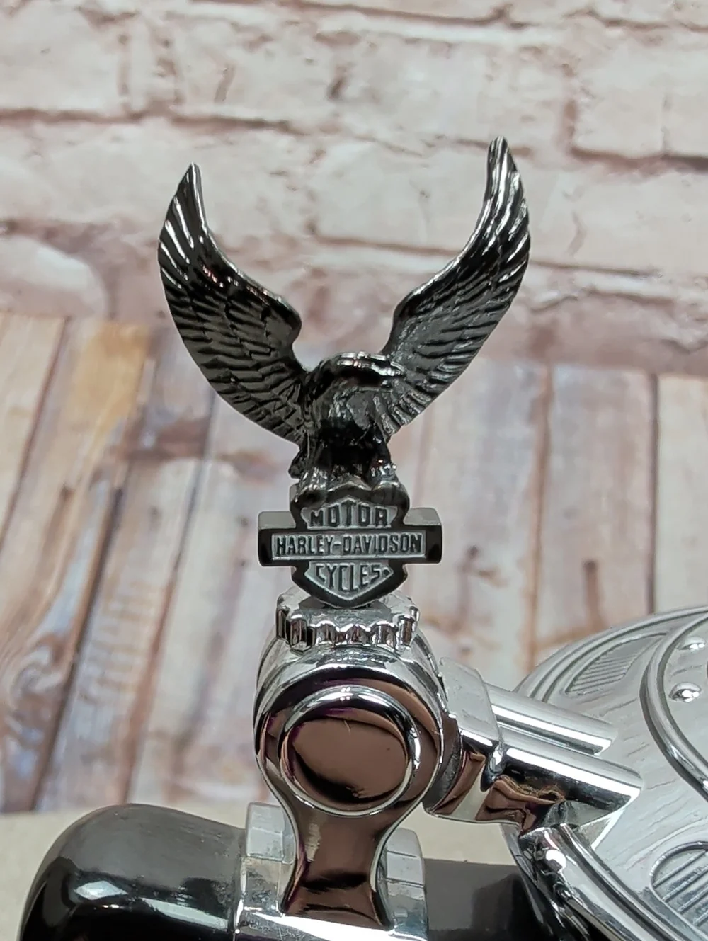 Harley-Davidson Blue Heritage Springer Ceramic Stein with Pewter Lid Like New